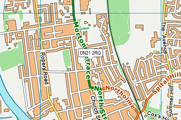 DN21 2RQ map - OS VectorMap District (Ordnance Survey)