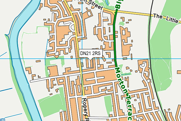 DN21 2RS map - OS VectorMap District (Ordnance Survey)