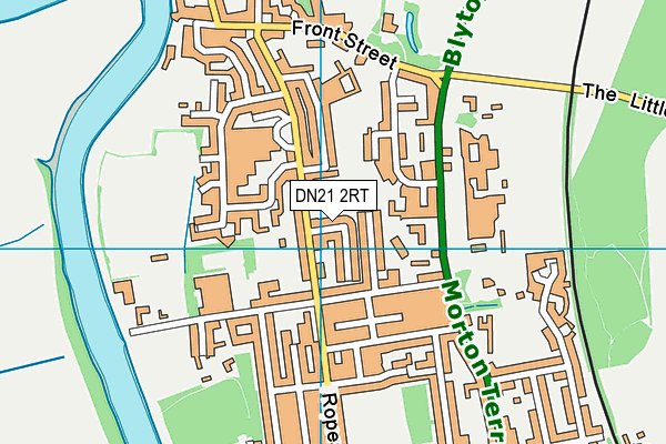 DN21 2RT map - OS VectorMap District (Ordnance Survey)