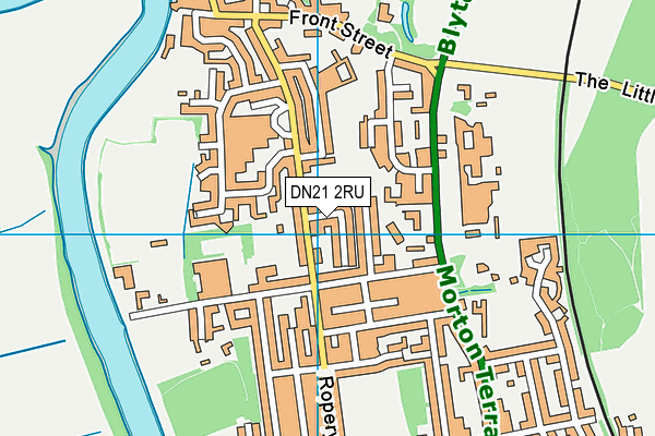 DN21 2RU map - OS VectorMap District (Ordnance Survey)