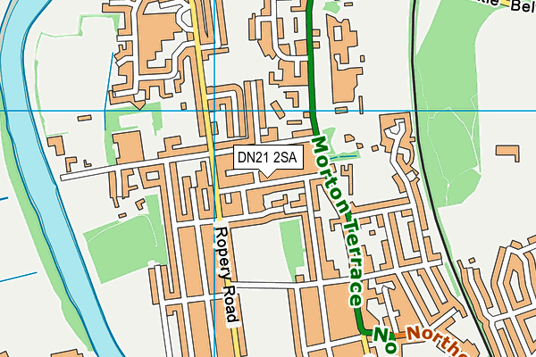 DN21 2SA map - OS VectorMap District (Ordnance Survey)