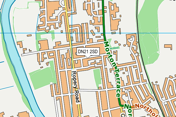 DN21 2SD map - OS VectorMap District (Ordnance Survey)