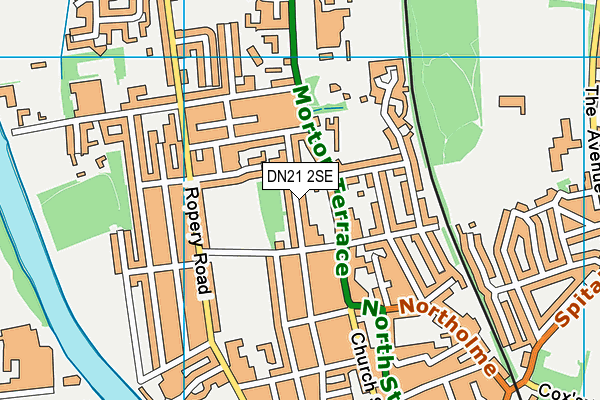 DN21 2SE map - OS VectorMap District (Ordnance Survey)