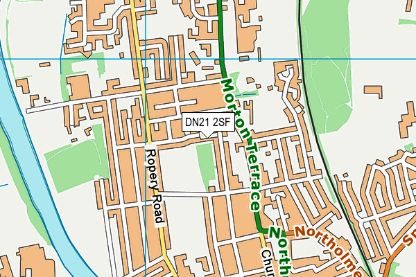 DN21 2SF map - OS VectorMap District (Ordnance Survey)