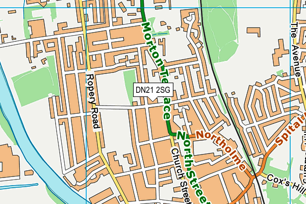 DN21 2SG map - OS VectorMap District (Ordnance Survey)
