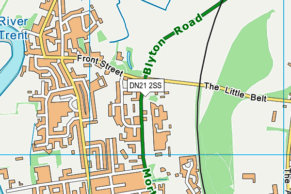 The Queen Elizabeth's High School (Site 2) map (DN21 2SS) - OS VectorMap District (Ordnance Survey)