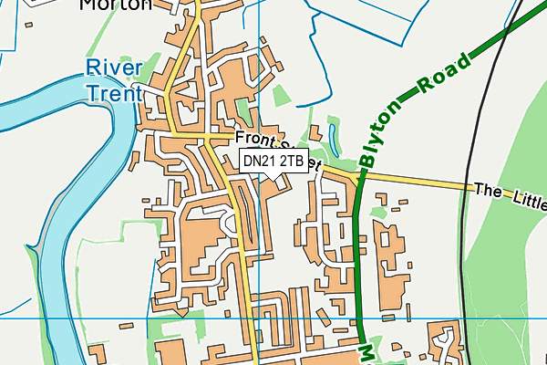 DN21 2TB map - OS VectorMap District (Ordnance Survey)