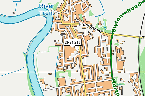 DN21 2TJ map - OS VectorMap District (Ordnance Survey)