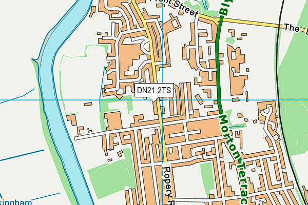 DN21 2TS map - OS VectorMap District (Ordnance Survey)