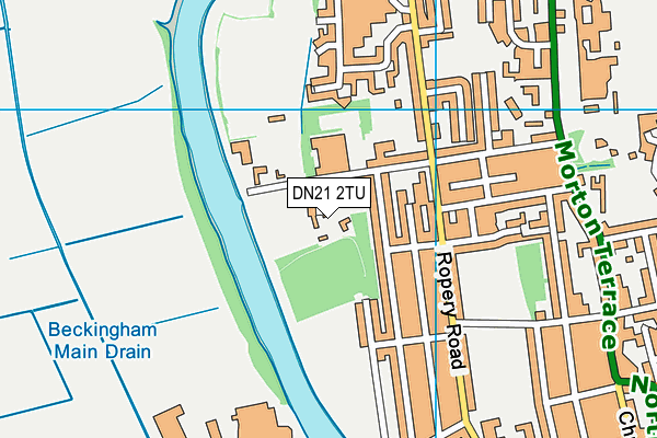 Gainsborough Trinity Fc (Roses Sports Ground) map (DN21 2TU) - OS VectorMap District (Ordnance Survey)