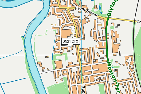 DN21 2TX map - OS VectorMap District (Ordnance Survey)