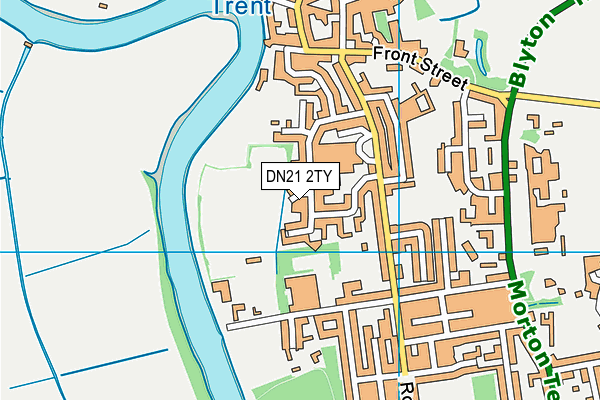 DN21 2TY map - OS VectorMap District (Ordnance Survey)