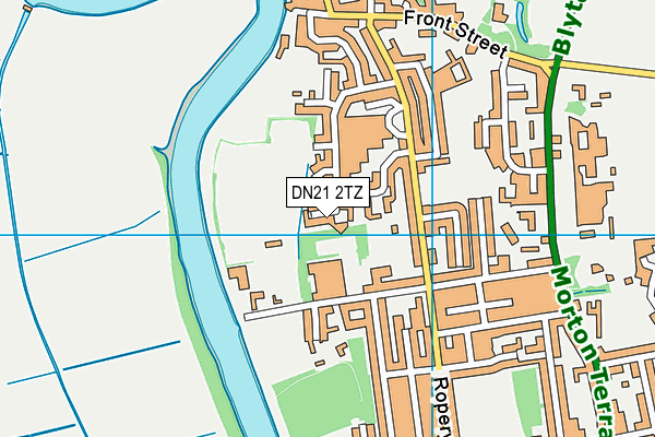 DN21 2TZ map - OS VectorMap District (Ordnance Survey)