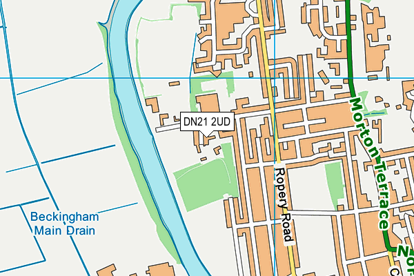 DN21 2UD map - OS VectorMap District (Ordnance Survey)