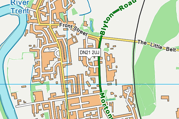 DN21 2UJ map - OS VectorMap District (Ordnance Survey)