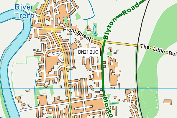 DN21 2UQ map - OS VectorMap District (Ordnance Survey)