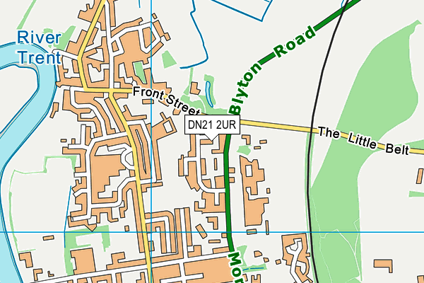 DN21 2UR map - OS VectorMap District (Ordnance Survey)