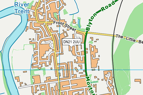 DN21 2UU map - OS VectorMap District (Ordnance Survey)