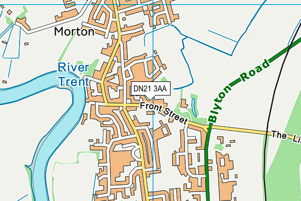 DN21 3AA map - OS VectorMap District (Ordnance Survey)