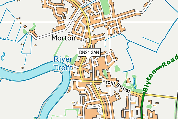 DN21 3AN map - OS VectorMap District (Ordnance Survey)