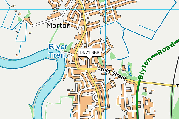 DN21 3BB map - OS VectorMap District (Ordnance Survey)