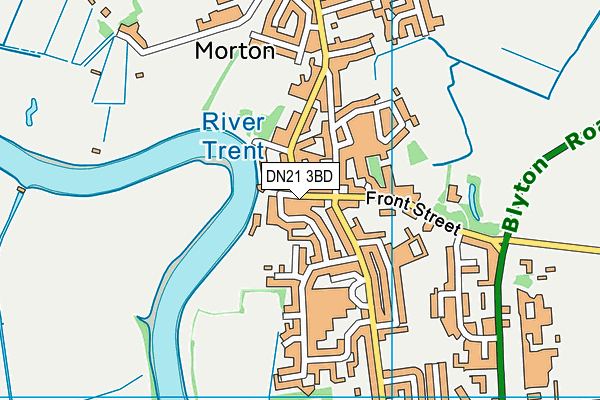 DN21 3BD map - OS VectorMap District (Ordnance Survey)