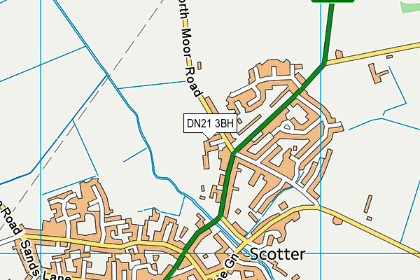 DN21 3BH map - OS VectorMap District (Ordnance Survey)