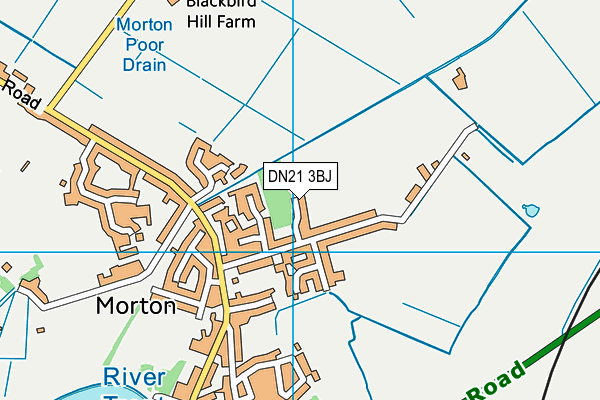 DN21 3BJ map - OS VectorMap District (Ordnance Survey)