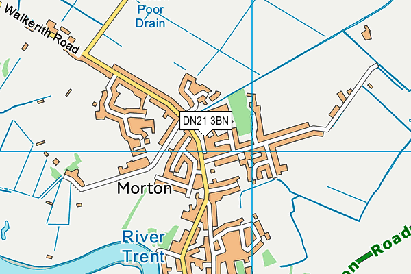 DN21 3BN map - OS VectorMap District (Ordnance Survey)