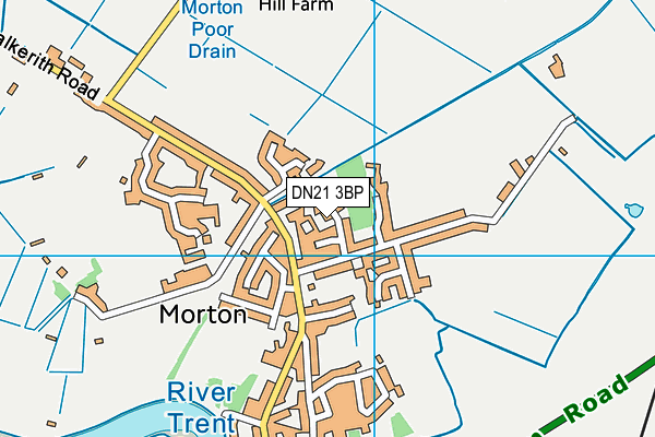 DN21 3BP map - OS VectorMap District (Ordnance Survey)