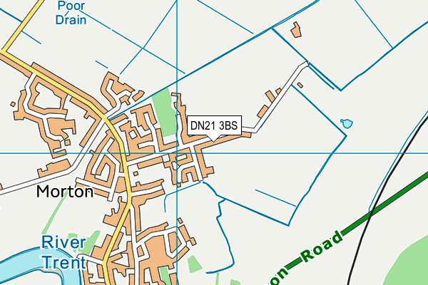DN21 3BS map - OS VectorMap District (Ordnance Survey)