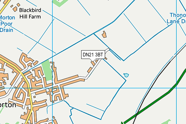 DN21 3BT map - OS VectorMap District (Ordnance Survey)