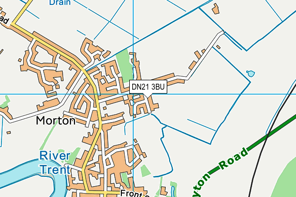 DN21 3BU map - OS VectorMap District (Ordnance Survey)