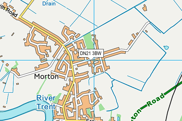 DN21 3BW map - OS VectorMap District (Ordnance Survey)