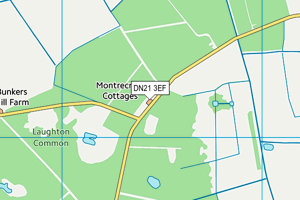 DN21 3EF map - OS VectorMap District (Ordnance Survey)