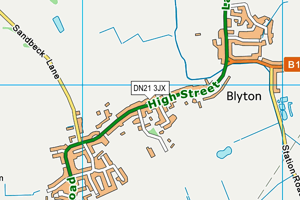 Blyton Cum Laughton Church of England School map (DN21 3JX) - OS VectorMap District (Ordnance Survey)