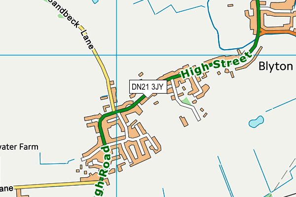 DN21 3JY map - OS VectorMap District (Ordnance Survey)
