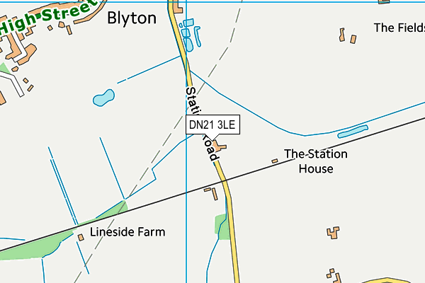 Map of BLYTON PONDS LIMITED at district scale