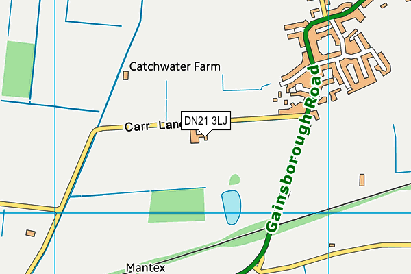 DN21 3LJ map - OS VectorMap District (Ordnance Survey)