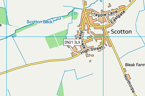 DN21 3LX map - OS VectorMap District (Ordnance Survey)