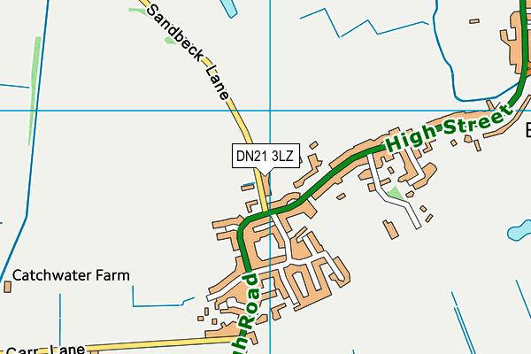 Blyton Playing Fields map (DN21 3LZ) - OS VectorMap District (Ordnance Survey)