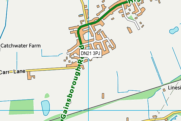 DN21 3PJ map - OS VectorMap District (Ordnance Survey)