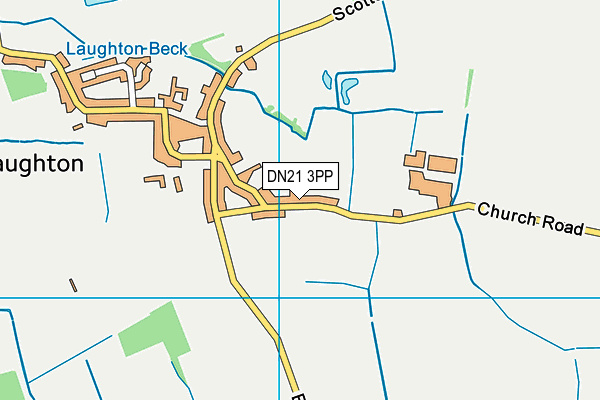DN21 3PP map - OS VectorMap District (Ordnance Survey)
