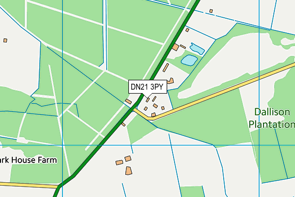 DN21 3PY map - OS VectorMap District (Ordnance Survey)
