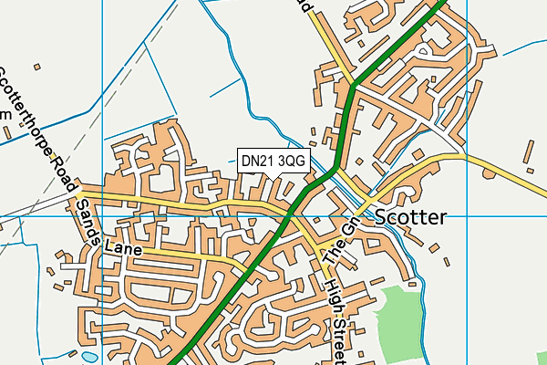 DN21 3QG map - OS VectorMap District (Ordnance Survey)