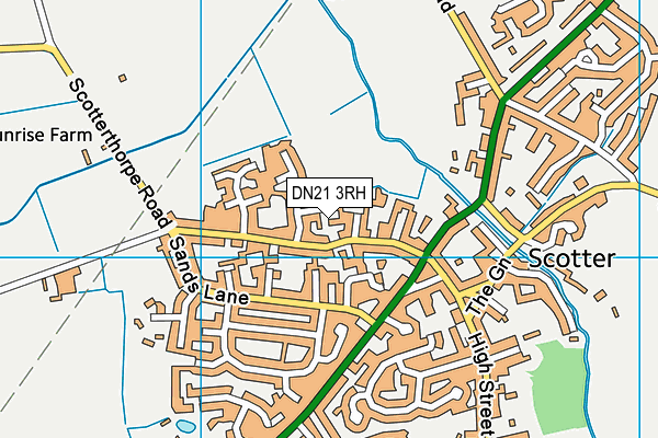 DN21 3RH map - OS VectorMap District (Ordnance Survey)