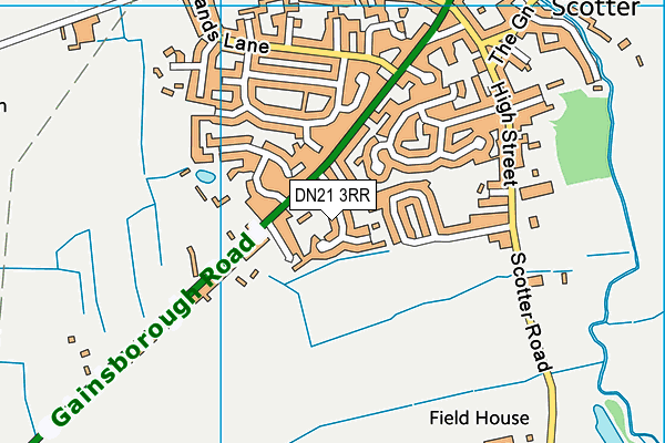 DN21 3RR map - OS VectorMap District (Ordnance Survey)