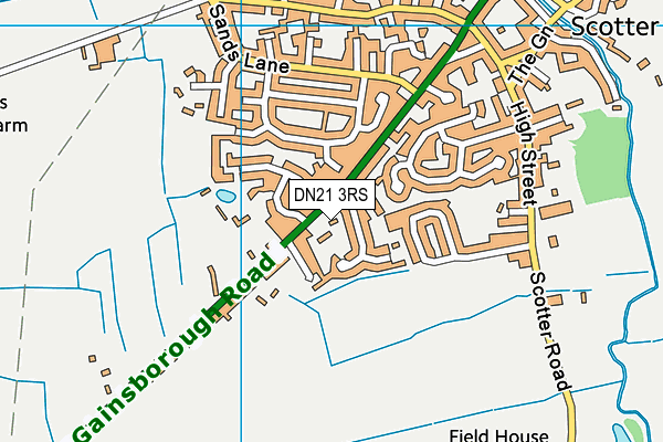 DN21 3RS map - OS VectorMap District (Ordnance Survey)