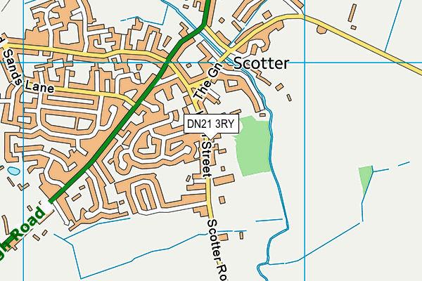 DN21 3RY map - OS VectorMap District (Ordnance Survey)
