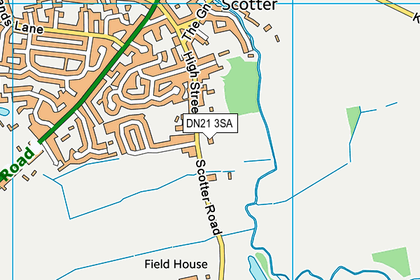DN21 3SA map - OS VectorMap District (Ordnance Survey)